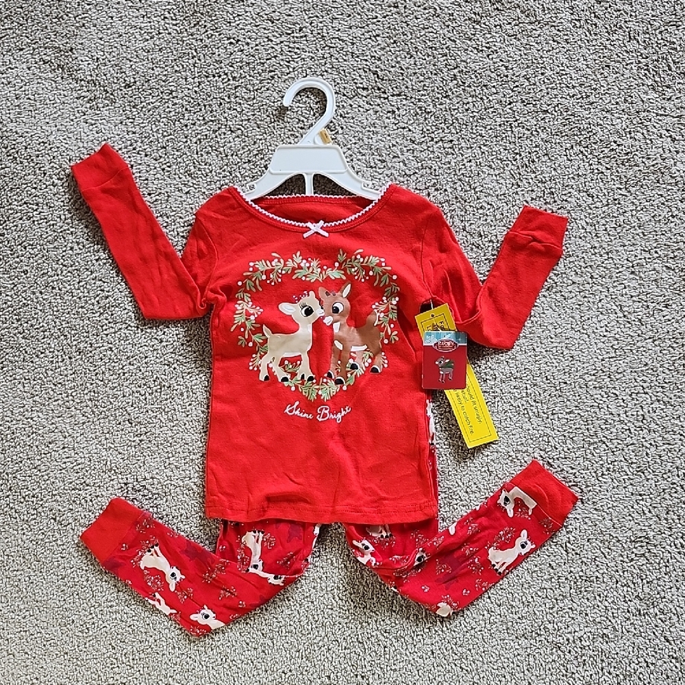 Red Reindeer Kids Pajama Set